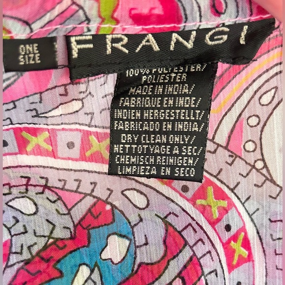 Frangí Vibran y Paisley V-Neck Beach Tunic - Picture 6 of 6